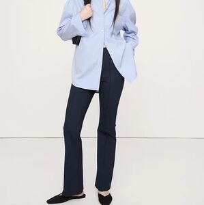 NWT Banana Republic Size 12 Navy Blue Flare Everywhere Ponte Pull On Pants!